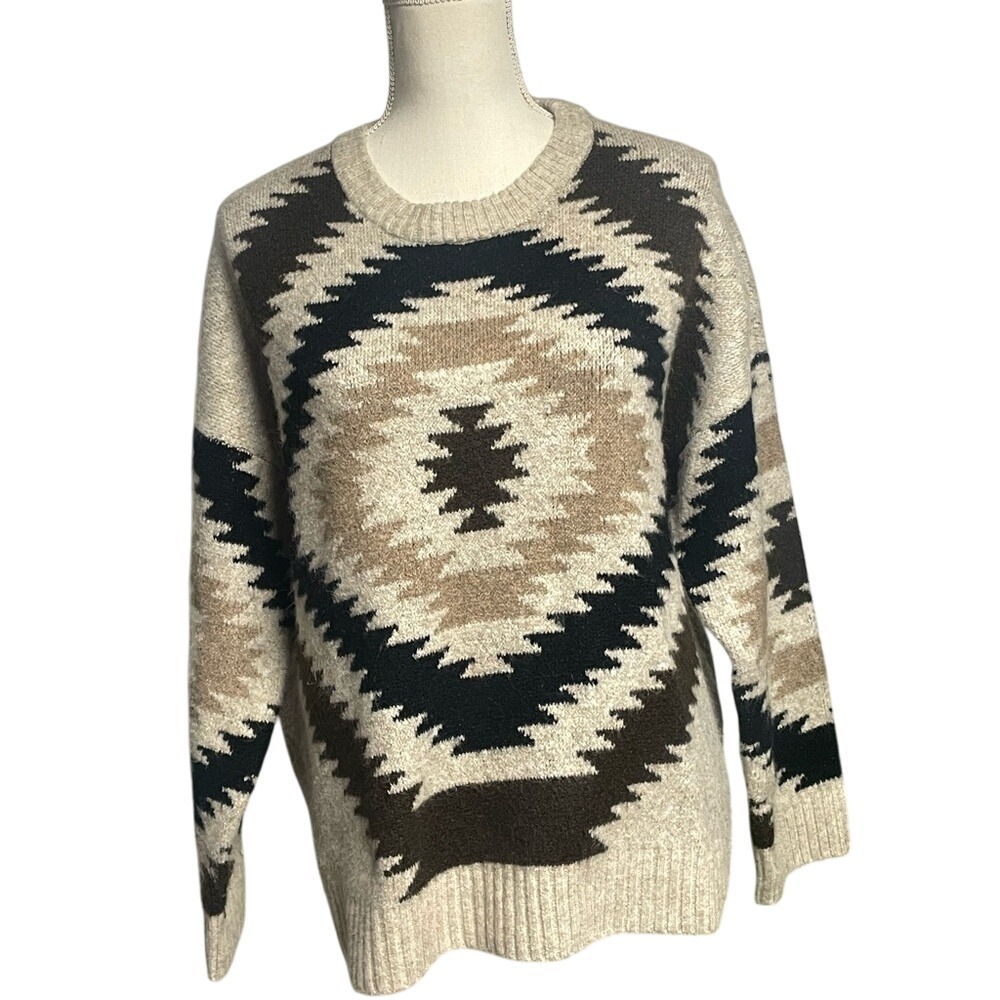 CeCe Southwestern Aztec Print Sweater‎ Womens Large